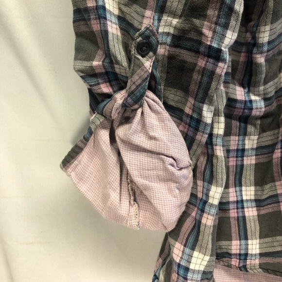 Boston Traders Black Pink An Blue Flannel Shirt W Hoodie Quilt Lined Size XXL - Picture 3 of 11